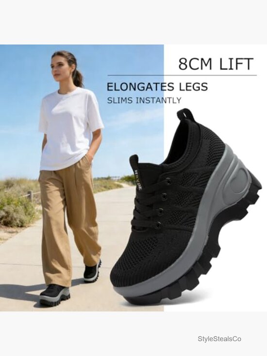 Women Chunky Platform Wedge Walking Shoes Comfort Orthopedic Breathable Sneakers